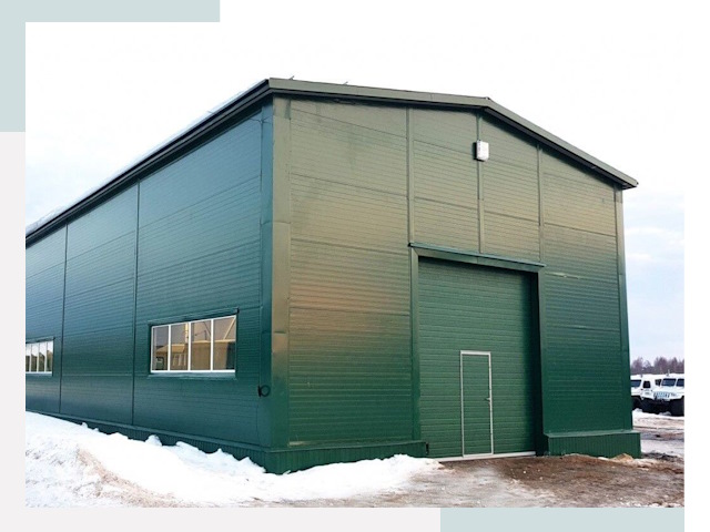 Двускатные ангары в Апатитах