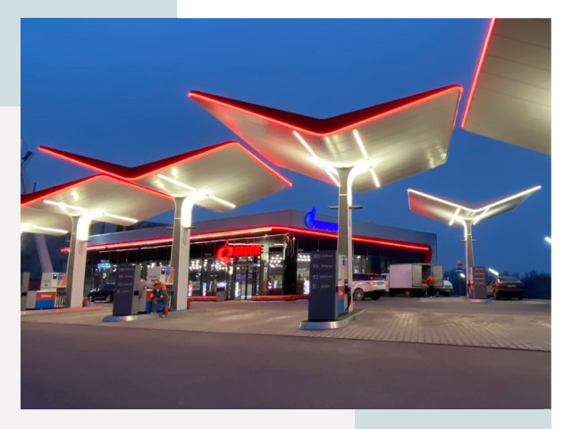 Навесы для АЗС в Апатитах